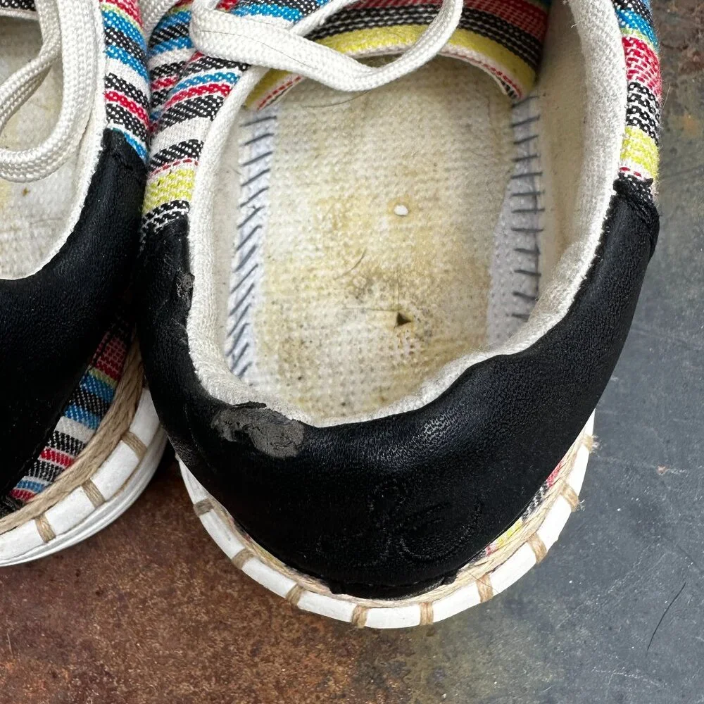 Sam Edelman Striped Lace-Up Espadrille Sneakers